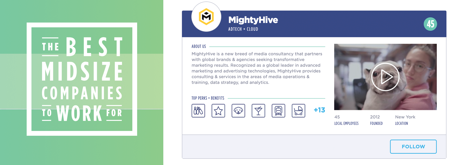mightyhive named to best midsize company to work for ranking image
