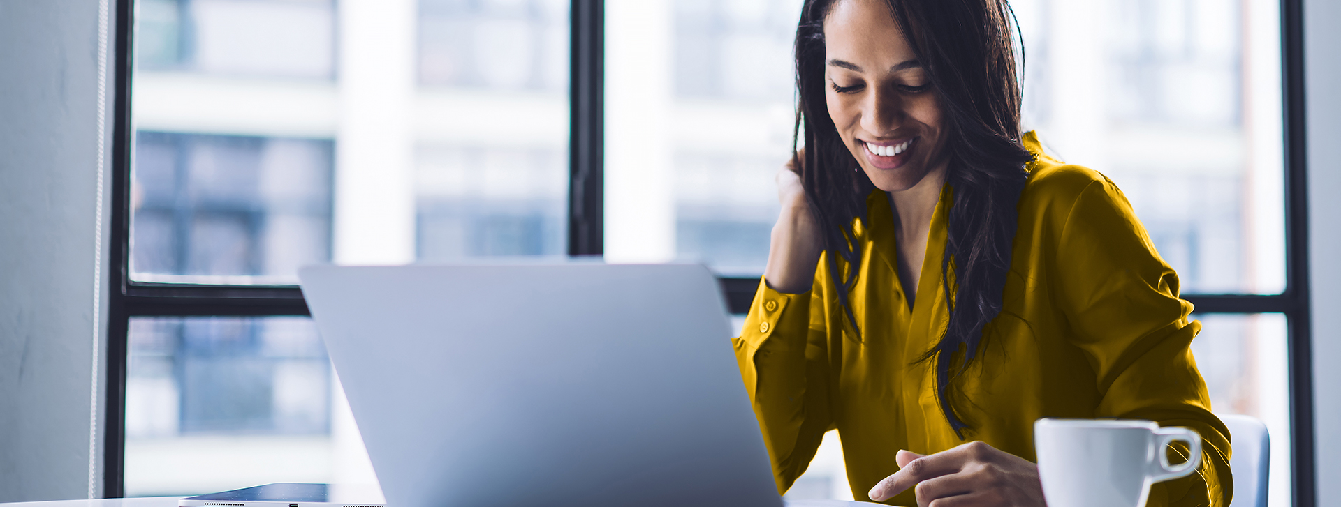 Woman using Google Cloud Platform