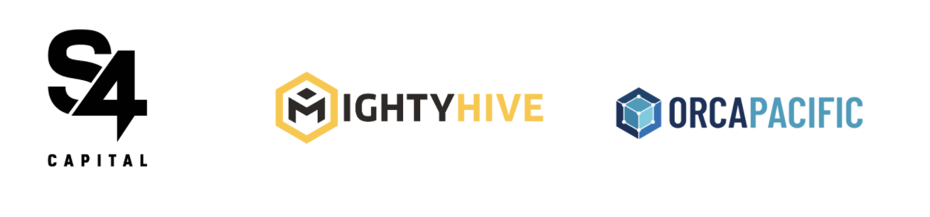 S4, MightyHive, Orca Pacific Logos