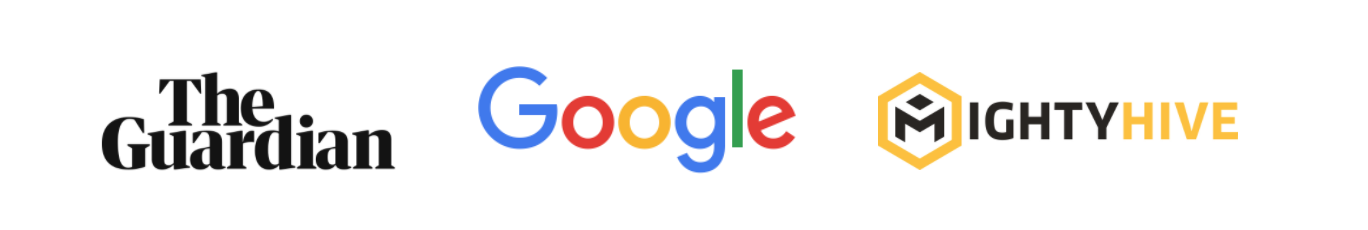 Guardian, Google, and MightyHive Logos